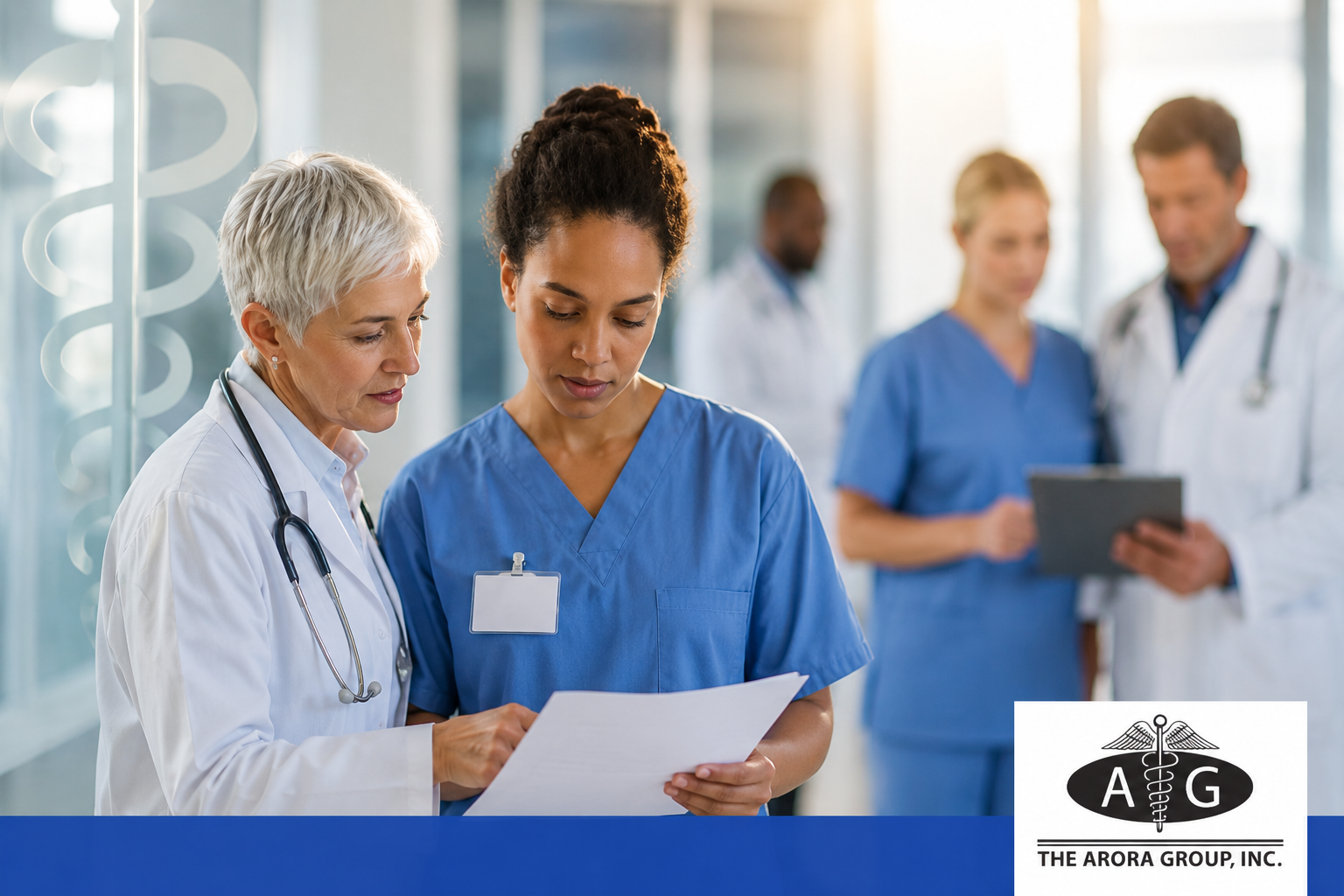 Nurse caring for a service member in a government healthcare setting, illustrating work-life balance choices.